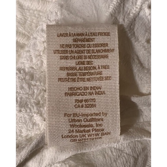 New‎ Free People Pleated White Lacy Shorts Size 12 - Picture 10 of 11